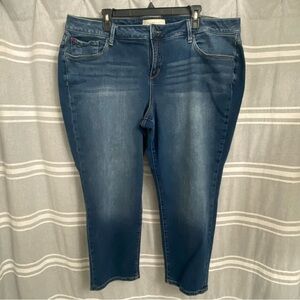 SLINK / Curvy "Kelly" Dark Washed Crop Jeans Size 22